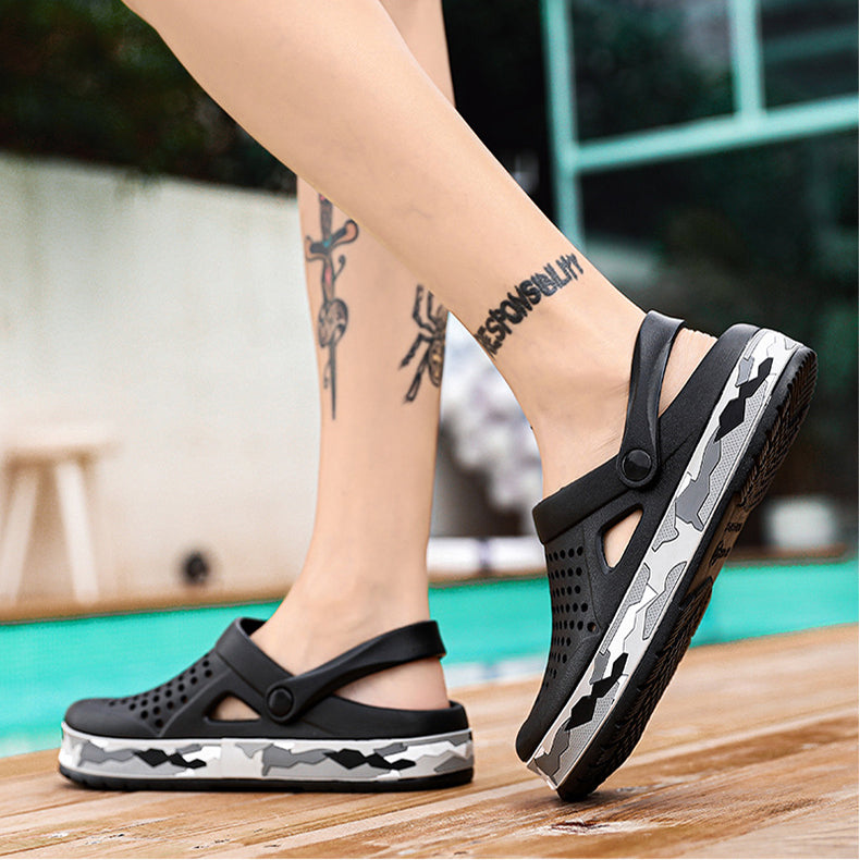 Summer Sandals With Baotou Non-Slip Slippers Thick-Soled Beach Shoes Outside The Hole Shoes Image