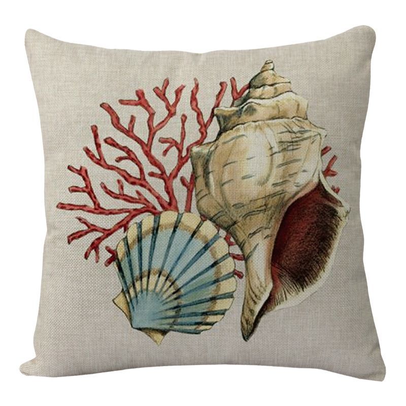 Cushion Covers Sea Turtle Printed Throw Pillow Cases For Home Decor Sofa Chair Seat Image