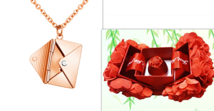 Fashion Jewelry Envelop Necklace Women Lover Letter Pendant Best Gifts For Girlfriend Image