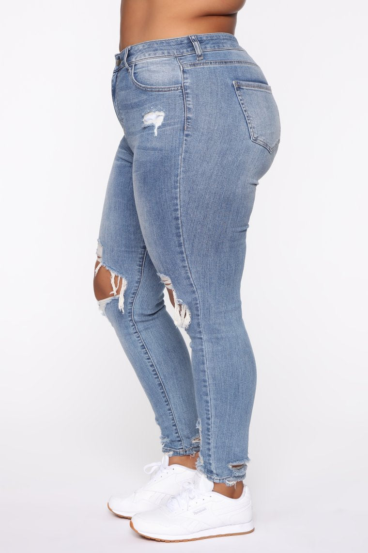 Stretch Ripped Women Plus Size Jeans Plus Size Jeans Image