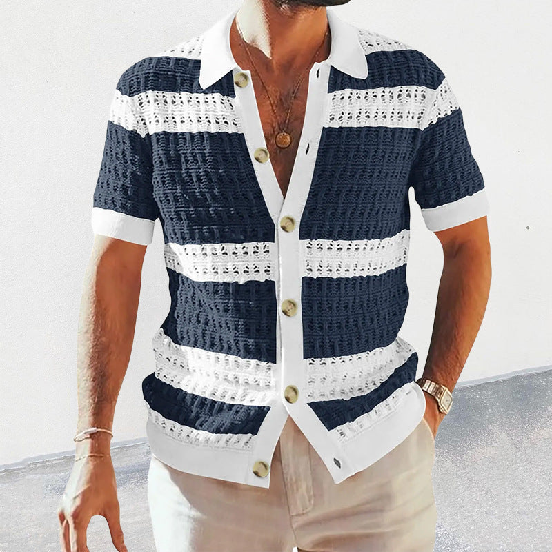 Summer Collar Shirts Men Casual Formal Image