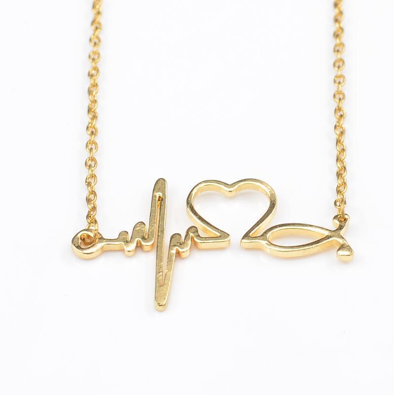 Heartbeat Necklace Women Love Heart Necklaces Image