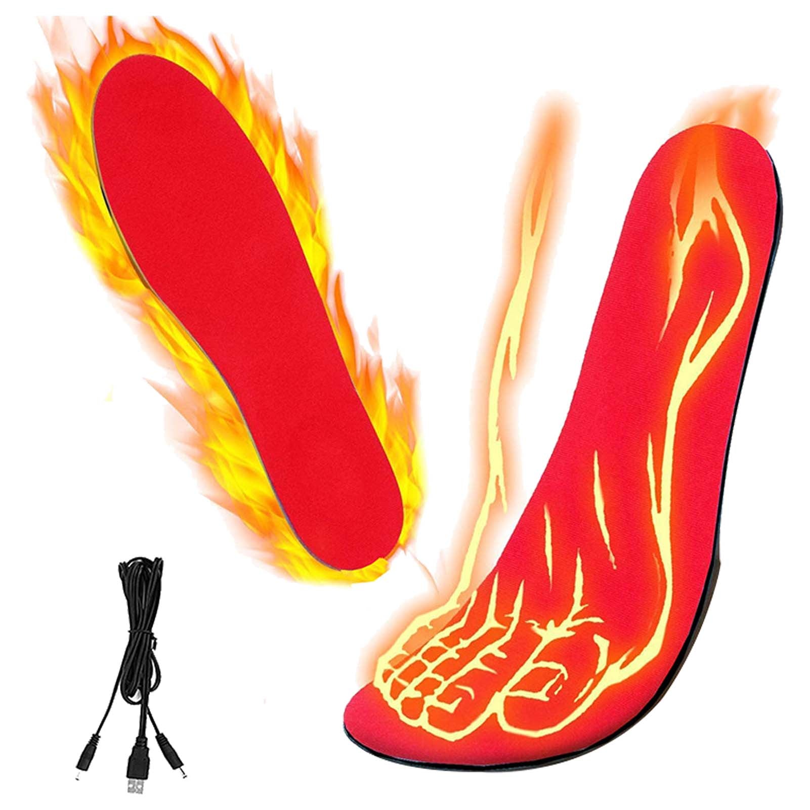 USB Heated Shoes Insoles Can Be Cut Winter Warm Heating Insoles Pad Feet For Boots Sneaker Shoes Image