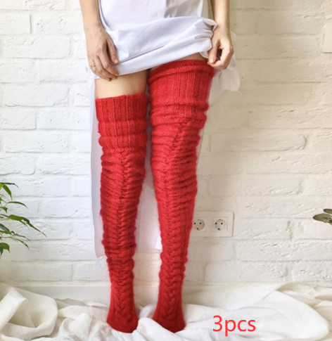 Knitted socks over the knee lengthened stockings Image