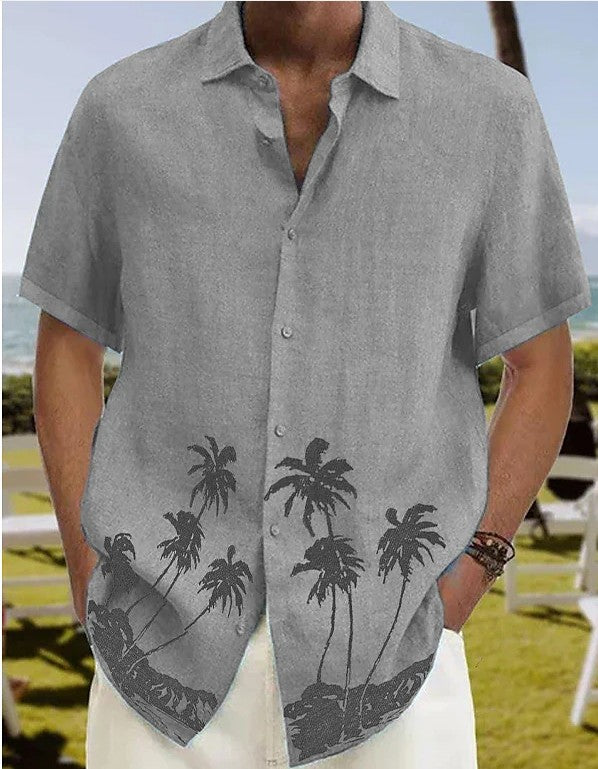 Men's Summer Fashion Trend Beach Casual Short Sleeve Image