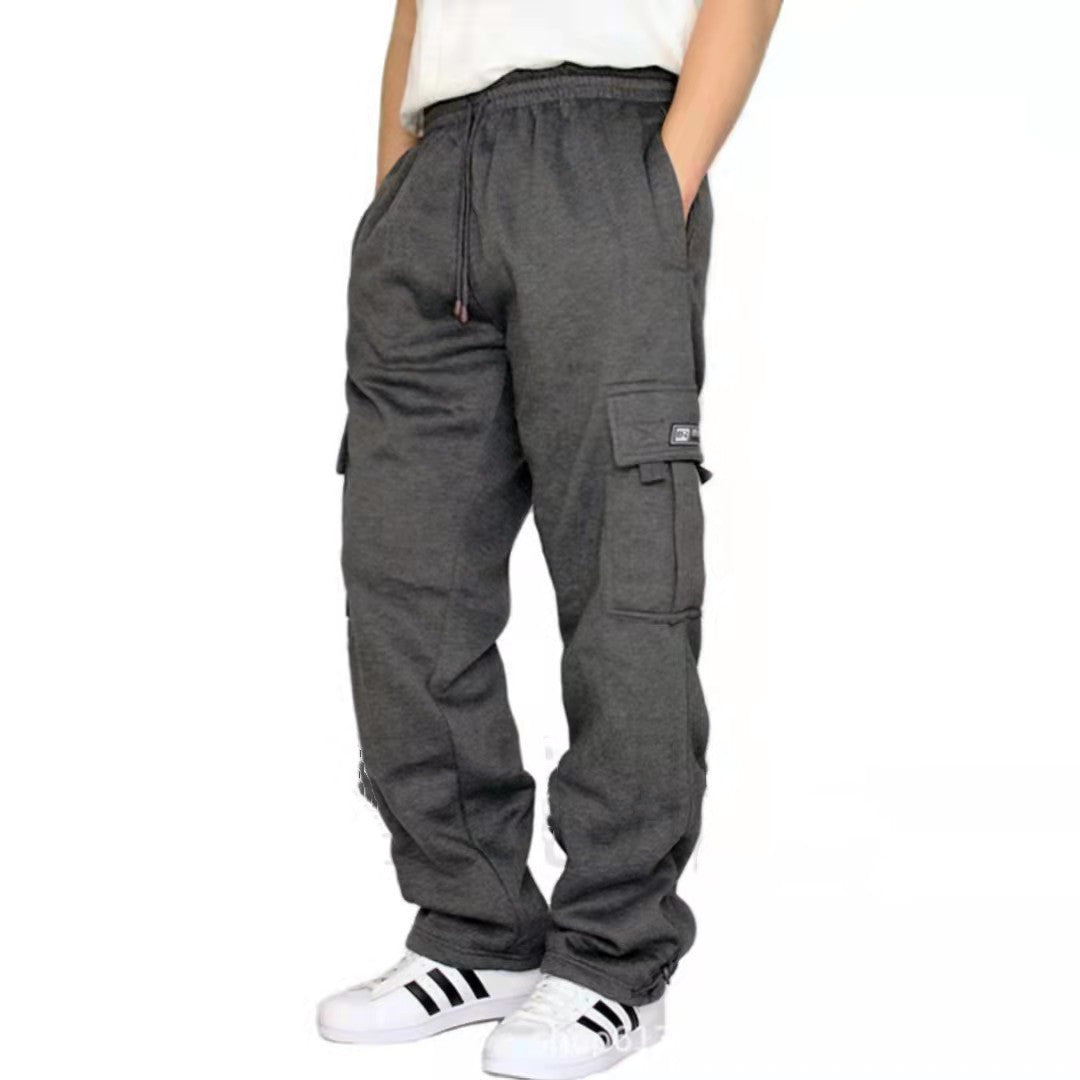 Men Pants Sweatpants Stretch Elastic Waist Jogger Sports Pants Drawstring Trousers Fashion Mens Clothing Image