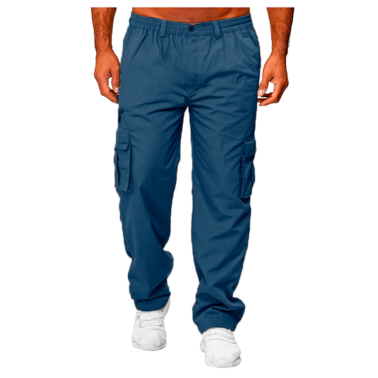 Men's Casual Multi-pocket Loose Straight Cargo Pants Image