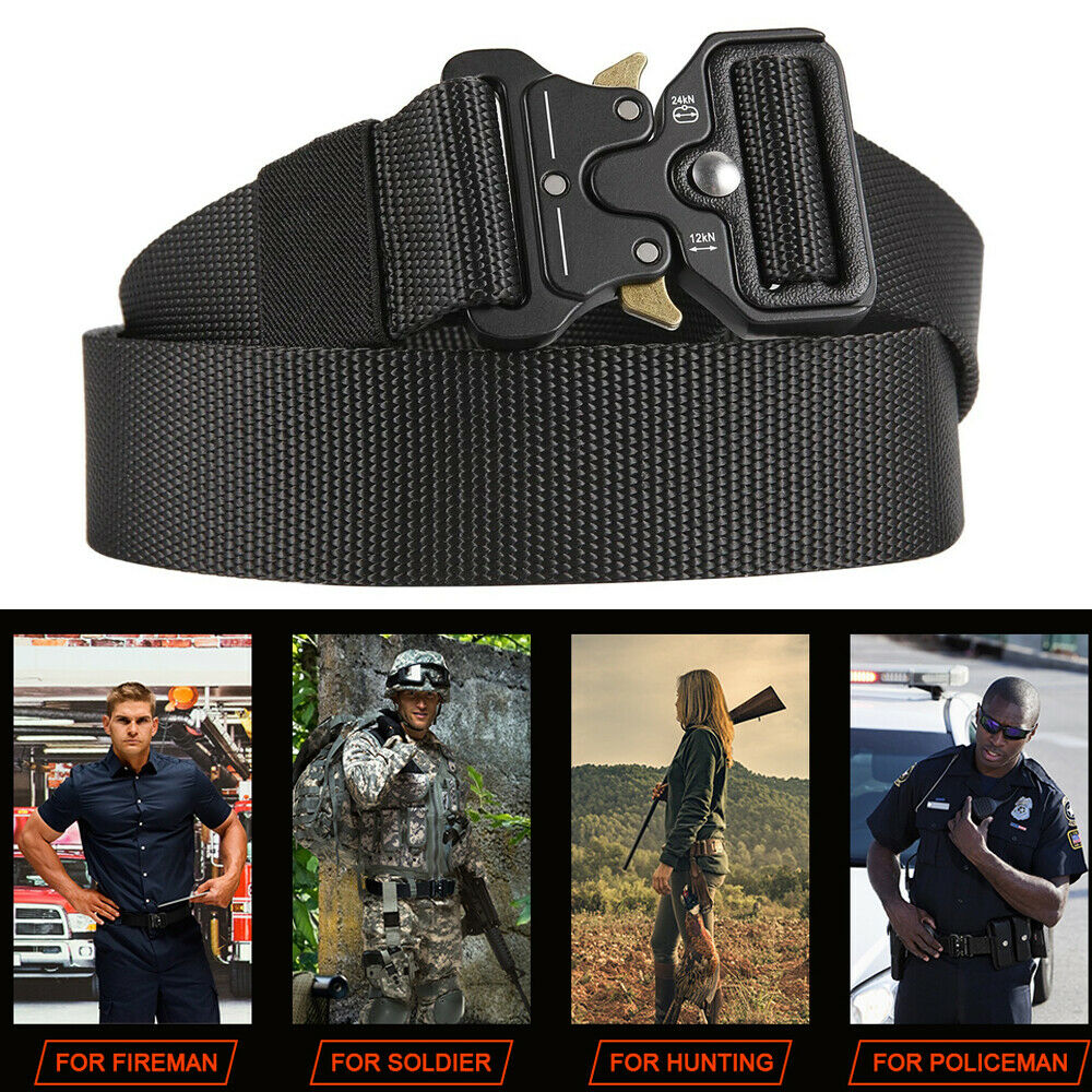Military Tactical Belt Heavy Duty Security Guard Working Utility Nylon Waistband Image