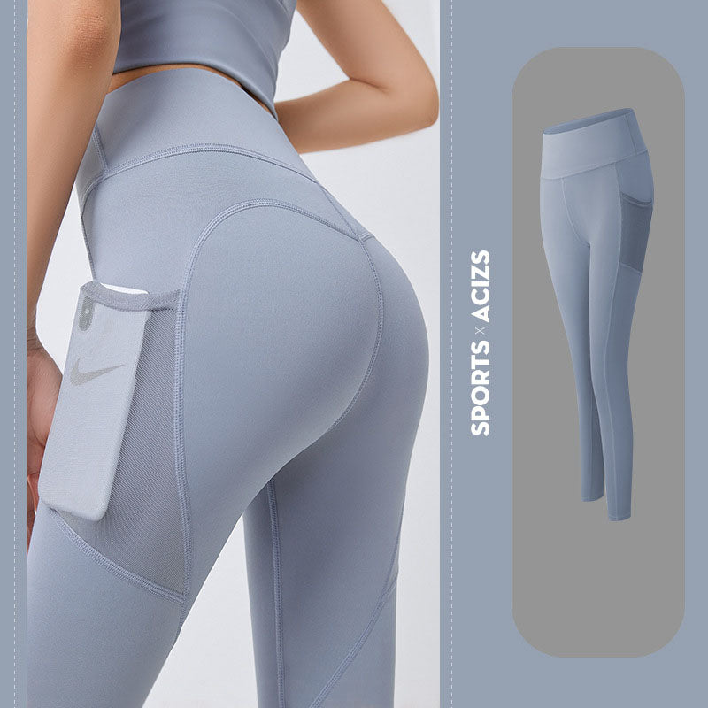 Yoga Pants Women With Pocket Leggings Sport Girl Gym Leggings Women Tummy Control Jogging Tights Female Fitness Pants Image