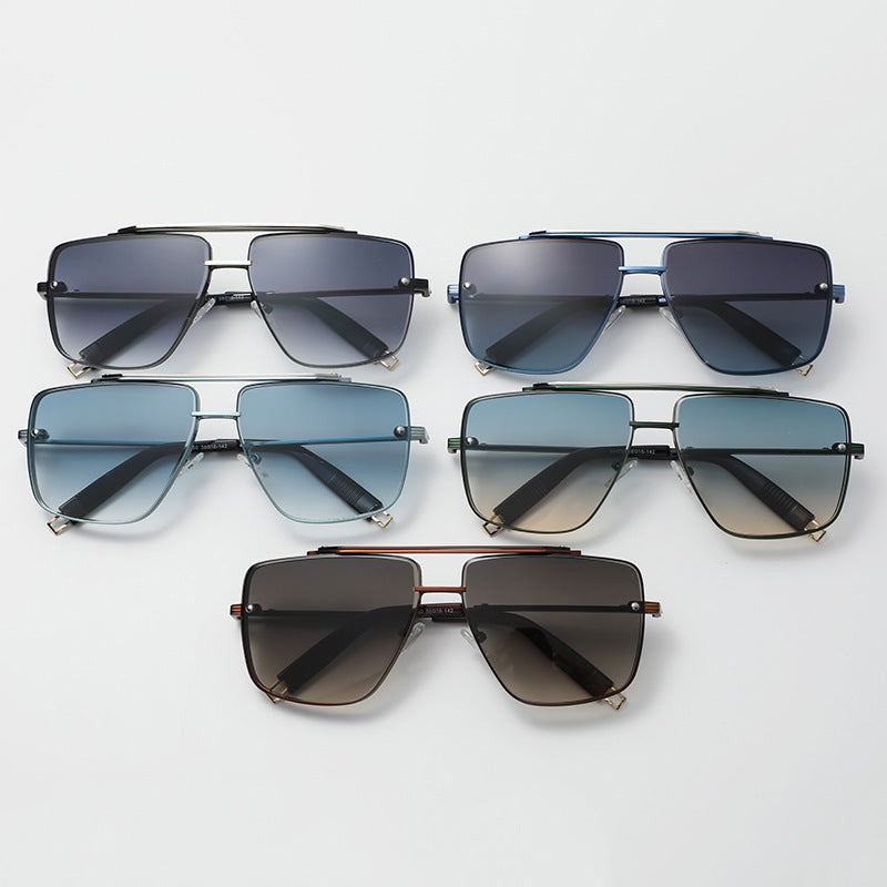 Twin-beam Metal Sunglasses For Men Image