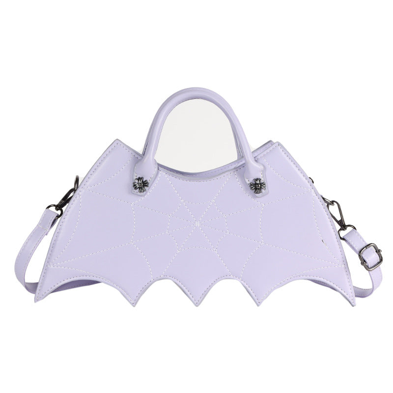 Halloween Spider Web Shape Shoulder Bags Personality Batgirl Tide Pu Handbags Fashoin Messenger Crossbody Bag Image