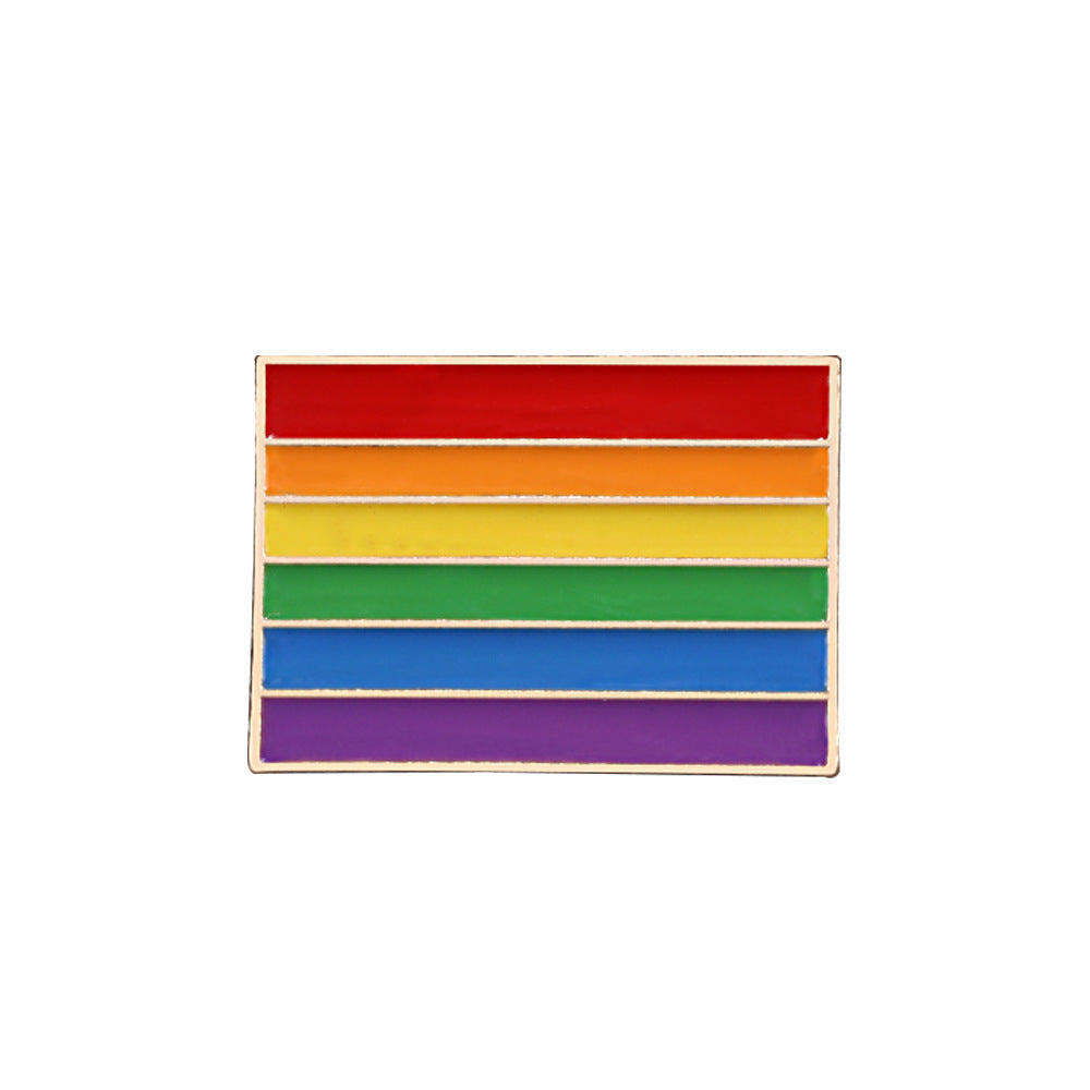 New Creative European And American Six Color Rainbow Brooch Image