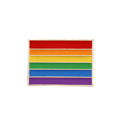 New Creative European And American Six Color Rainbow Brooch