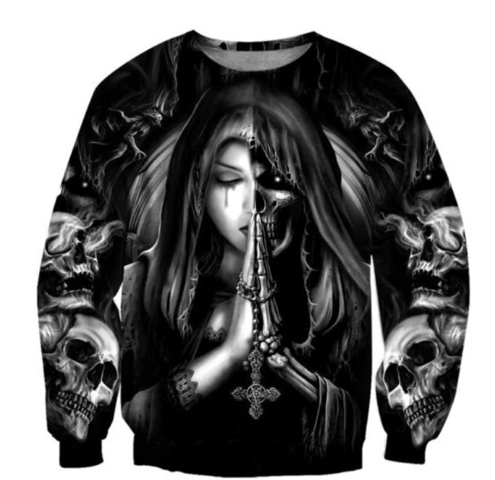 Halloween Skull Anime 3D Sweatshirt Image