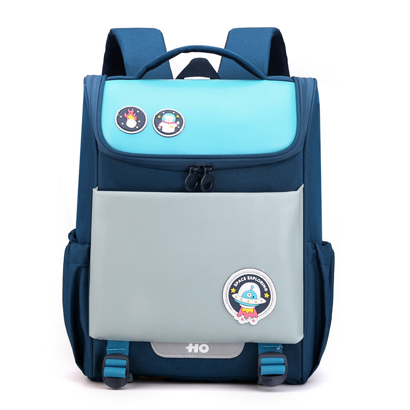 Primary School Students Shoulder Pad Children's Backpack Light Solid Color Primary School Bag Image