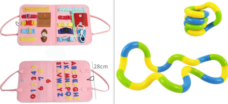 New Busy Book Children's Busy Board Dressing And Buttoning Learning Baby Early Education Preschool Sensory Learning Toy Image