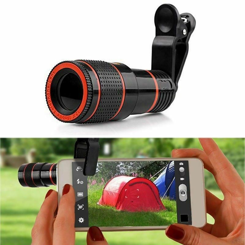 HD 8X Clip On Optical Zoom Telescope Camera Lens For Universal Mobile Cell Phone Image