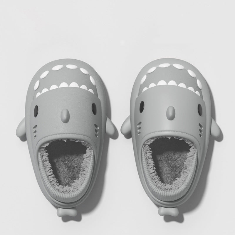 Shark Slippers Warm Winter House Shoes Couple Image