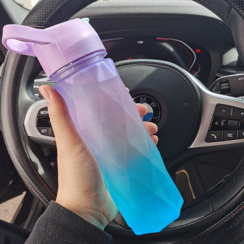 Spray Water Bottle For Girls Outdoor Sport Fitness Water Cup Large Capacity Spray Bottle Drinkware Travel Bottles Kitchen Gadgets Image