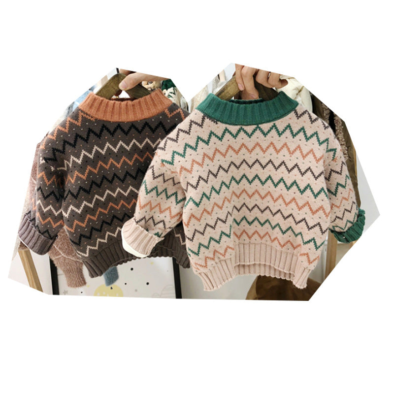 Korean Version Of Childrens Clothing Mens And Womens Baby Sweater Image