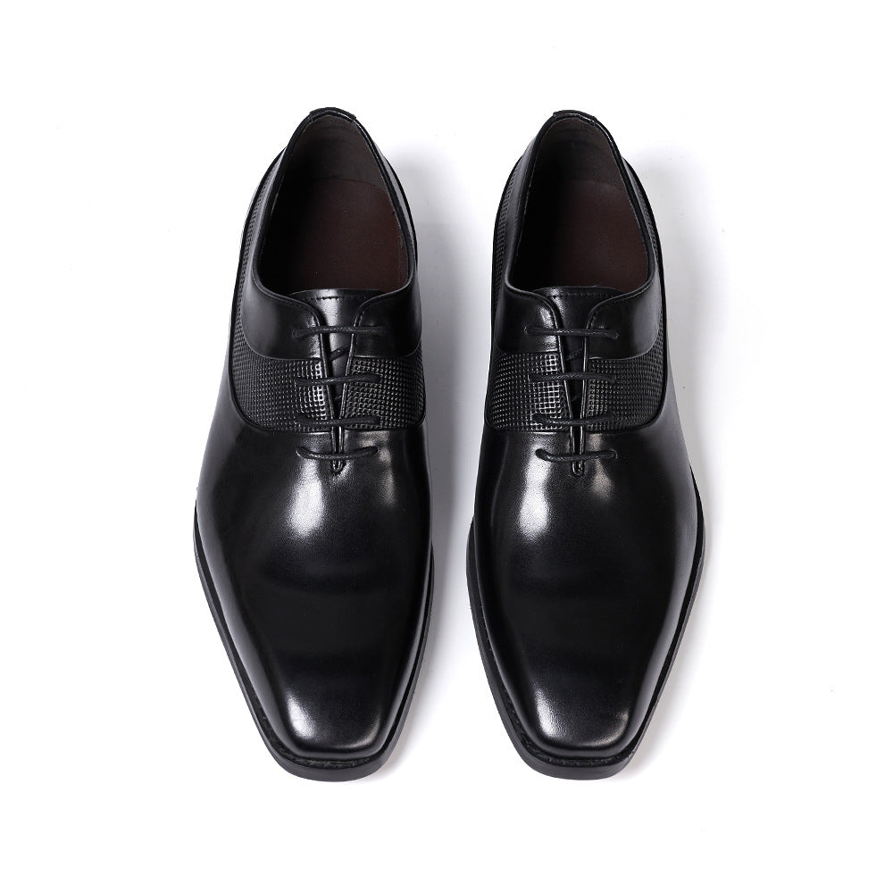 Pointed Toe Business Formal Wear Leather Shoes Image