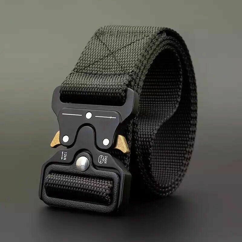 Military Tactical Belt Heavy Duty Security Guard Working Utility Nylon Waistband Image