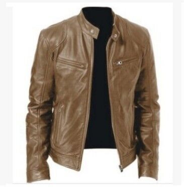 PU Leather Jacket Slim Leather Jacket Image