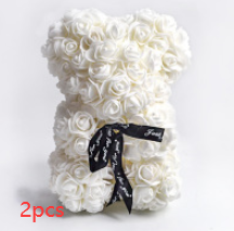 Valentine's Day Gift Rose Bear Eternal Flower Rose Teddy Bear PE Foam Bear 25cm Valentines Day Image