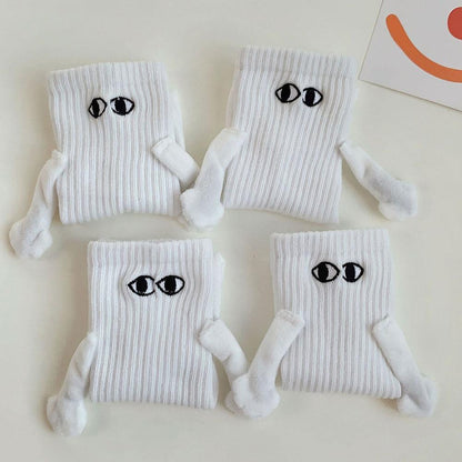 Magnetic Suction Hand In Hand Couple Socks Cartoon Lovely Breathable Comfortable Socks For Women Holding Hands Sock