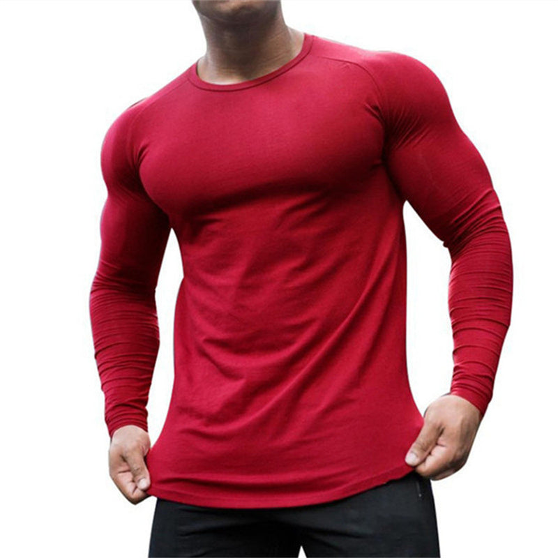 New Long Sleeve T Shirt Sport Men Gym Shirt Quick Dry Gym Fitness Training Running T Shirt Men Workout T-Shirt Bodybuilding Tops Image