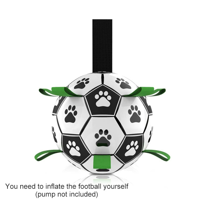 Dog Toys Interactive Pet Football Toys with Grab Tabs Dog Outdoor training Soccer Pet Bite Chew Balls for Dog accessories Image