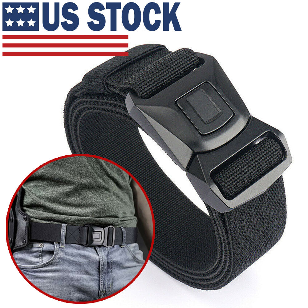 Quick Button Release Buckle Military Belt Strap Tactical Waistband Belts For MEN Image