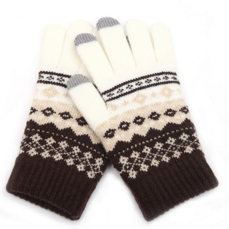 Couple knitted gloves touch screen gloves Image