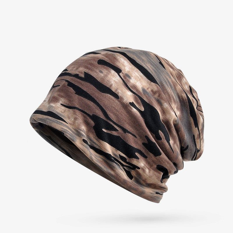 Unisex Camouflage Beanies Hats For Men and Women Flexible Turban Hats Ring Scarf Hip Hop Skullies Beanies Hedging Cap Image