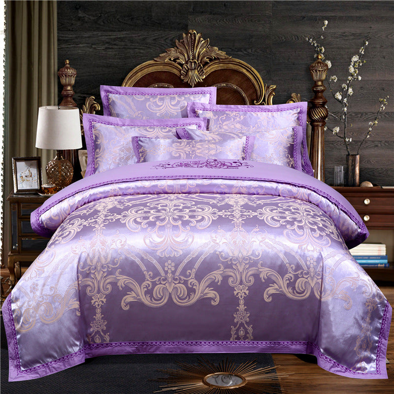 European Style Jacquard Cotton Embroidery Quilt Cover Image