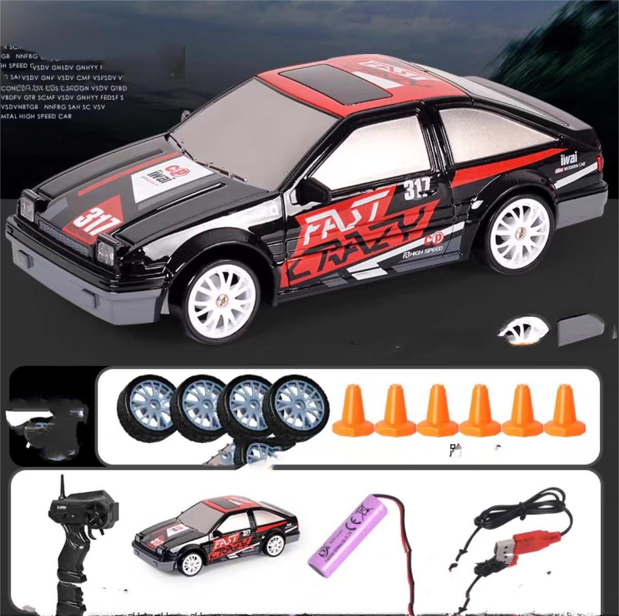 2.4G Drift Rc Car 4WD RC Drift Car Toy Remote Control GTR Model AE86 Vehicle Car RC Racing Car Toy For Children Christmas Gifts Image