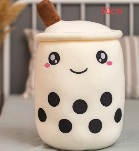 Cute Fruit Drink Plush Stuffed Soft Strawberry Milk Tea Plush Boba Tea Cup Toy Bubble Tea Pillow Cushion Kids Gift Image