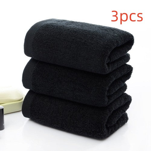 21 strands of black cotton towels Image