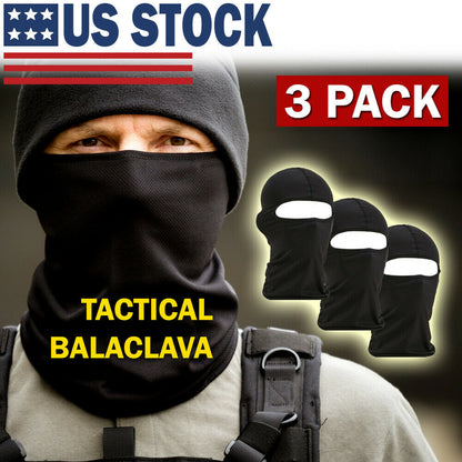 3 Pack Tactical Balaclava Thin Full Face Mask Lightweight Motorcycle Warmer Ski