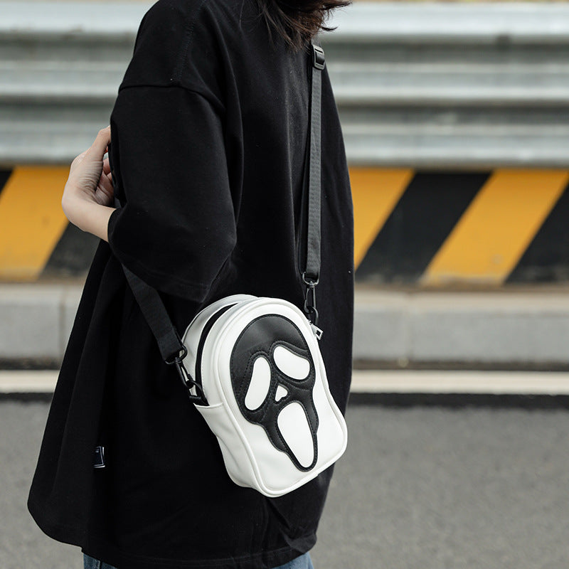 Halloween Funny Ghost Skull Crossbody Shoulder Bag Image