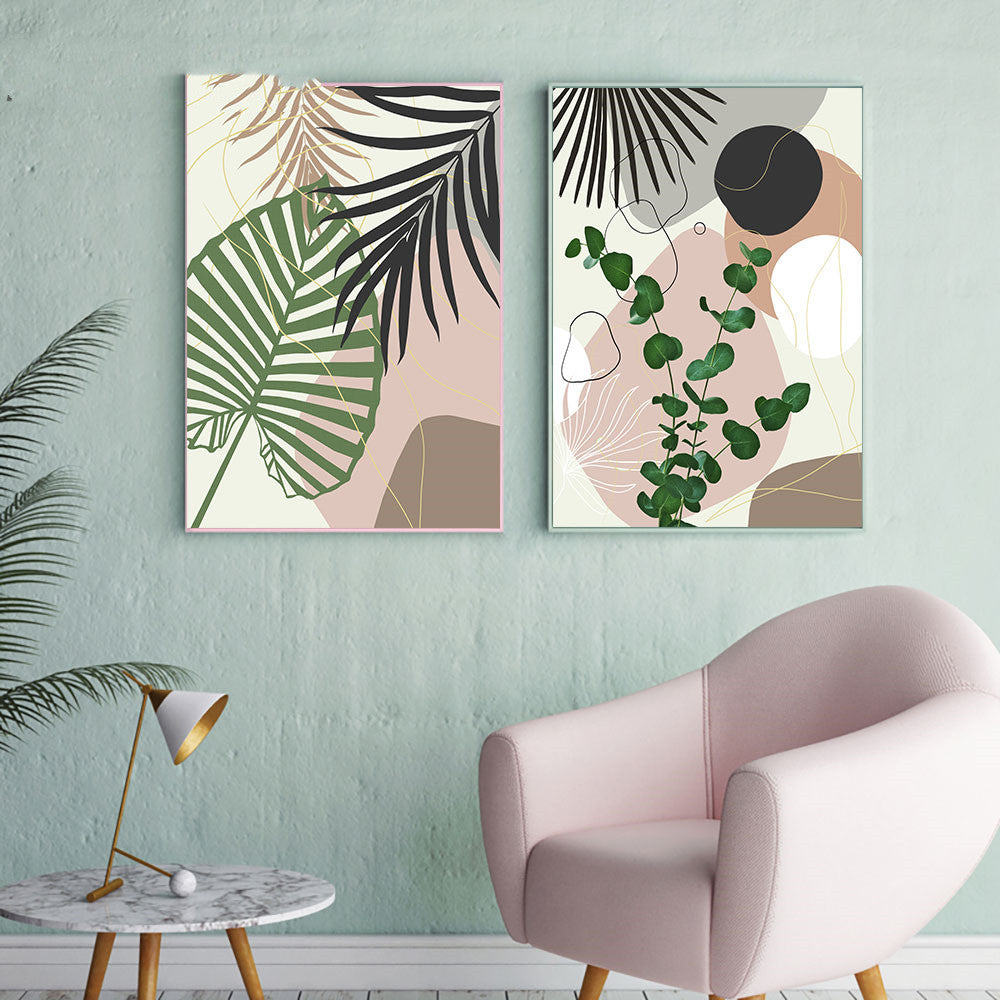 Tropical Plant Leaf Wall Art Canvas Painting Image