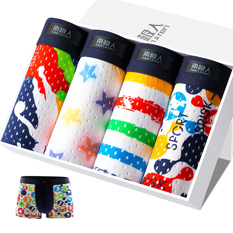 Modal Boxer Shorts Breathable Large Size Fatty Boxer Shorts Head Box Image