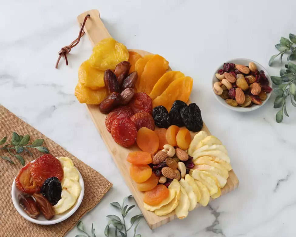 Dried Fruit and Nuts - Wine Bottle Cutting Board